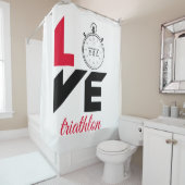 Ik hou van triathlon douchegordijn (In situ)