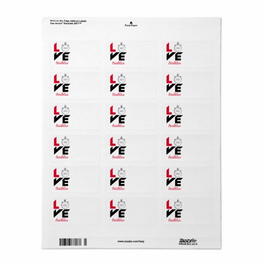 Ik hou van triathlon etiket (Full Sheet)
