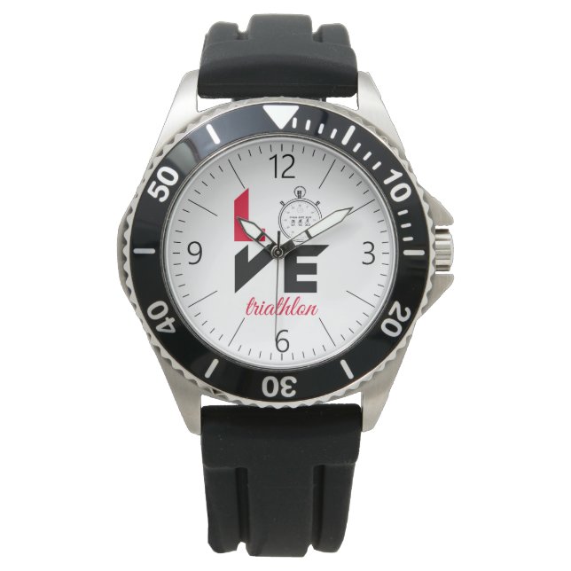 Ik hou van triathlon horloge (Voorkant)