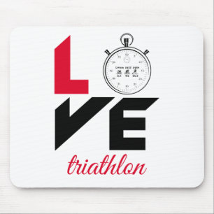 Ik hou van triathlon muismat
