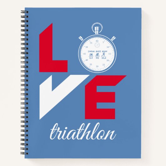 Ik hou van triathlon notitieboek (Voorkant)