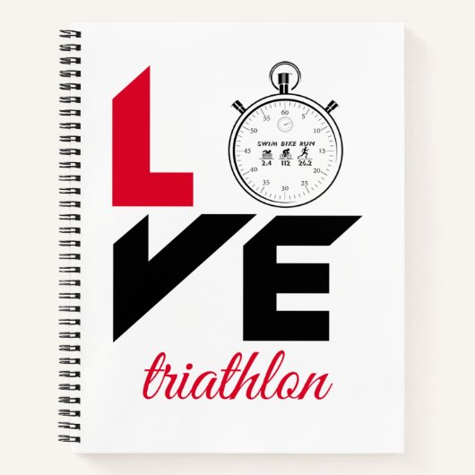 Ik hou van triathlon notitieboek (Voorkant)
