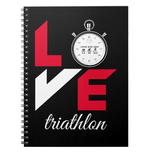 Ik hou van triathlon notitieboek (Voorkant)