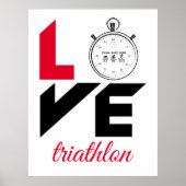 Ik hou van triathlon poster (Voorkant)
