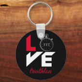 Ik hou van triathlon sleutelhanger (Voorkant)