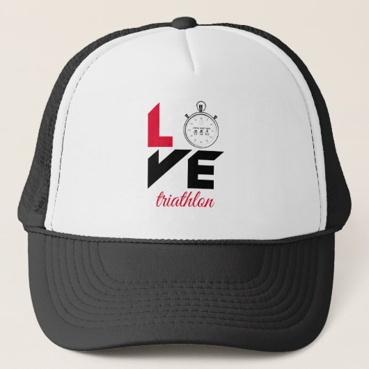 Ik hou van triathlon trucker pet (Voorkant)
