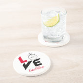 Ik hou van triathlon zandsteen onderzetter (Zijkant)