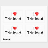Ik hou van Trinidad Rechthoekige Sticker (Vel)