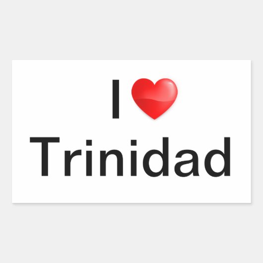 Ik hou van Trinidad Rechthoekige Sticker (Voorkant)