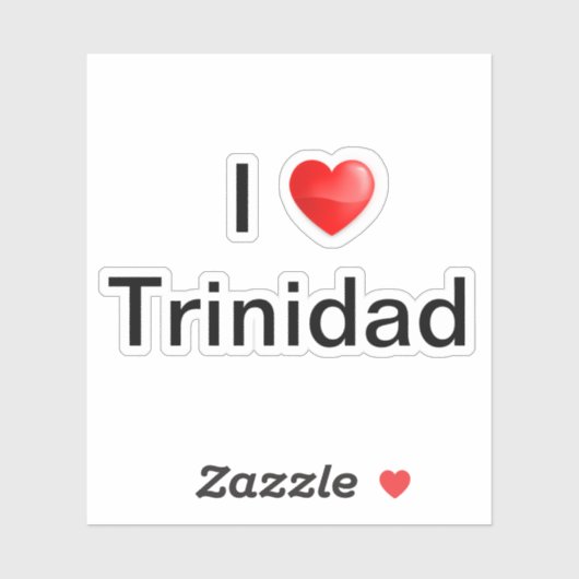 Ik hou van Trinidad Sticker (Vel)