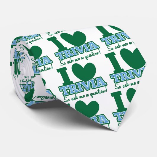 Ik hou van Trivia en vraag me een vraag Stropdas (Opgerold)