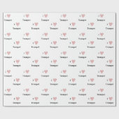 Ik hou van trompet rood hart van Muzieknoten Cadeaupapier (Vlak)