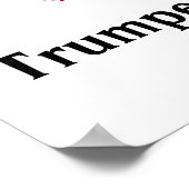 Ik hou van trompet rood hart van Muzieknoten Poster (Hoek)