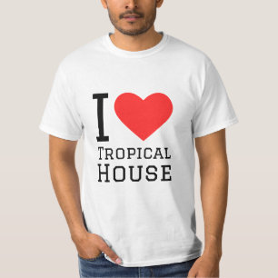 Ik hou van tropisch huis t-shirt