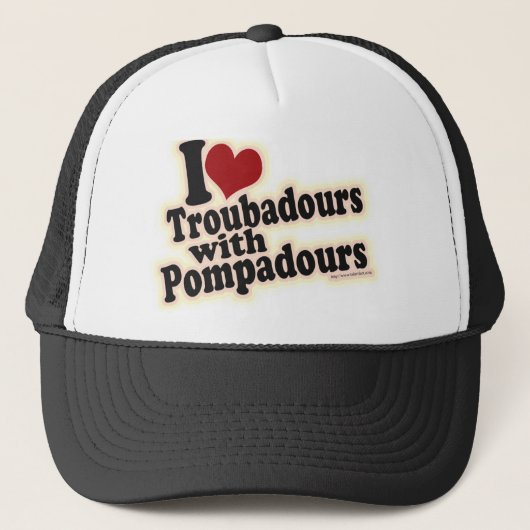 Ik hou van Troubadours Trucker Pet (Voorkant)