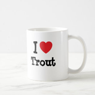 Ik hou van Trout hart T-Shirt Koffiemok