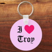 Ik hou van Troy Sleutelhanger (Voorkant)