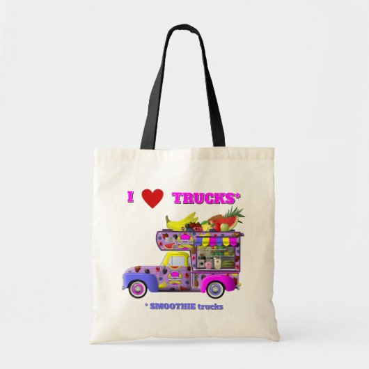 Ik hou van trucks (Smoothie Trucks) Canvas tas (Voorkant)
