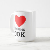 Ik hou van true crime-boek koffiemok (Voorkant links)