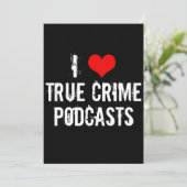 Ik hou van True Crime Podcasts Cool Podcaster Kaar (Staand voorkant)