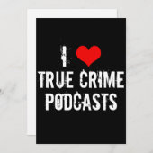 Ik hou van True Crime Podcasts Cool Podcaster Kaar (Voorkant / Achterkant)