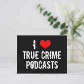 Ik hou van True Crime Podcasts Serial Killer Histo Briefkaart (Staand voorkant)