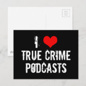 Ik hou van True Crime Podcasts Serial Killer Histo Briefkaart (Voorkant / Achterkant)