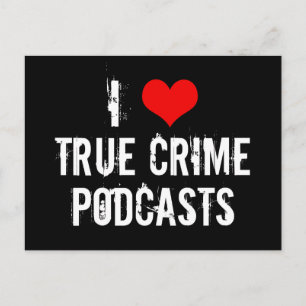 Ik hou van True Crime Podcasts Serial Killer Histo Briefkaart