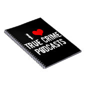 Ik hou van True Crime Podcasts Serial Killer Histo Notitieboek (Rechterzijde)