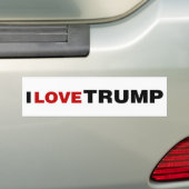 Ik hou van Trump Bumpersticker (Op auto)