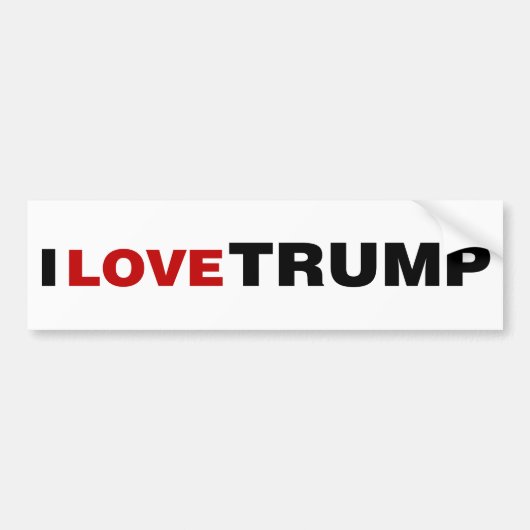 Ik hou van Trump Bumpersticker (Voorkant)