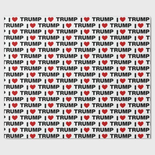 Ik hou van Trump Cadeaupapier (Vlak)