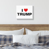 Ik hou van Trump Canvas Afdruk (Insitu (Slaapkamer))