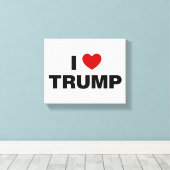 Ik hou van Trump Canvas Afdruk (Insitu (Houten vloer))