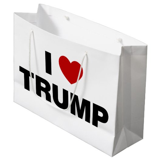 Ik hou van Trump Groot Cadeauzakje (Voorkant Gekanteld)
