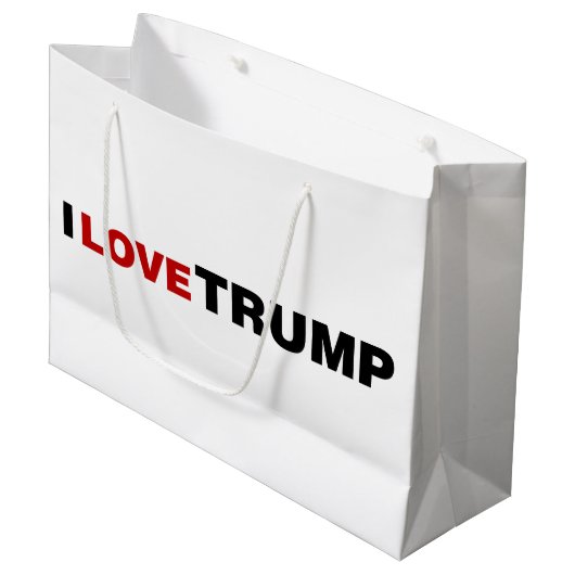 Ik hou van Trump Groot Cadeauzakje (Voorkant Gekanteld)