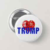 Ik hou van Trump hart rood wit en blauw Ronde Button 5,7 Cm (Voorkant /achterkant)