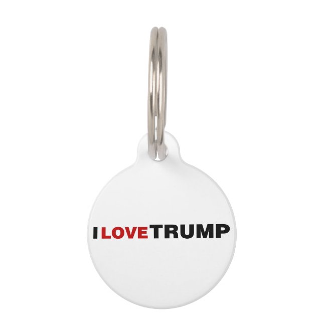 Ik hou van Trump Huisdierpenning (Voorkant)