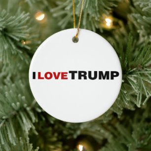 Ik hou van Trump Keramisch Ornament