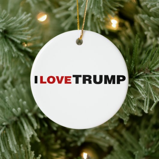 Ik hou van Trump Keramisch Ornament (Boom)