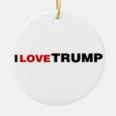 Ik hou van Trump Keramisch Ornament (Voorkant)