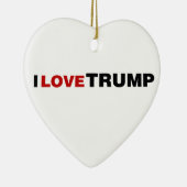 Ik hou van Trump Keramisch Ornament (Rechts)