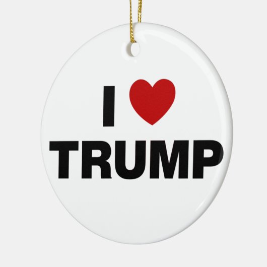 Ik hou van Trump Keramisch Ornament (Links)