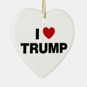 Ik hou van Trump Keramisch Ornament (Rechts)