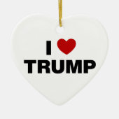 Ik hou van Trump Keramisch Ornament (Voorkant)