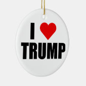 "Ik hou van TRUMP" Keramisch Ornament (Rechts)