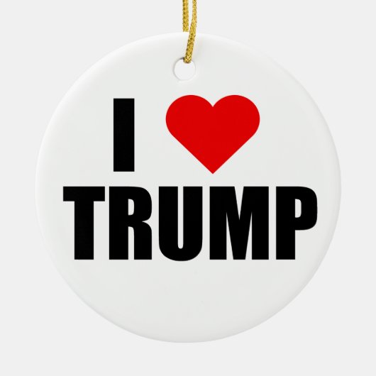 "Ik hou van TRUMP" Keramisch Ornament (Voorkant)