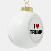 Ik hou van Trump Keramische Bal Ornament (Links)