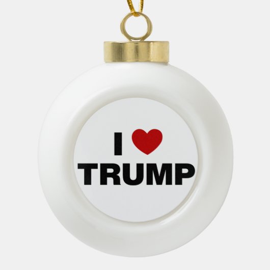 Ik hou van Trump Keramische Bal Ornament (Voorkant)