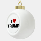 Ik hou van Trump Keramische Bal Ornament (Rechts)